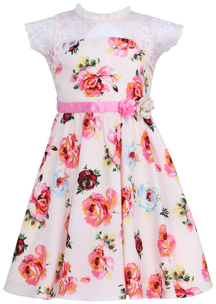 

Cutecumber Cream Polyester Short Sleeves Knee Length Princess Frock ( Pack of 1 )