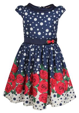 

Cutecumber Blue Polyester Short Sleeves Knee Length Princess Frock ( Pack of 1 )