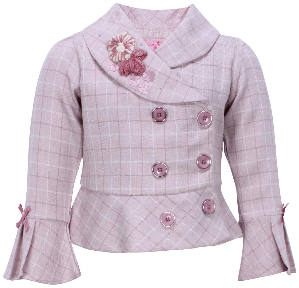 

Cutecumber Girl Polyester Checked Top - Pink