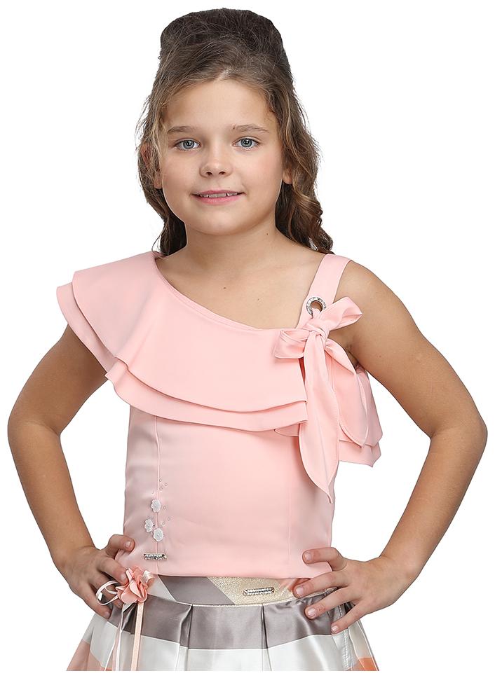 

Cutecumber Girl Satin Embellished Top - Pink
