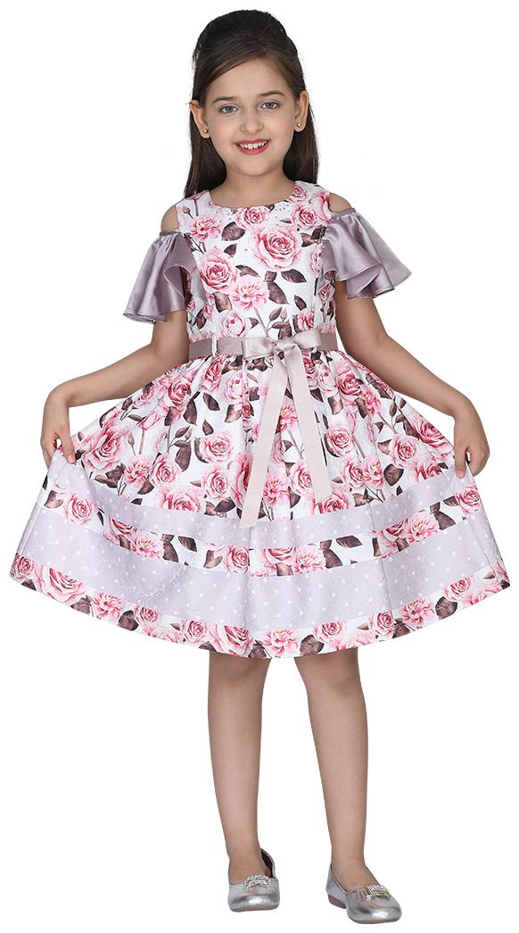 

Cutecumber Multi Polyester Sleeveless Knee Length Off Shoulder Frock ( Pack of 1 )