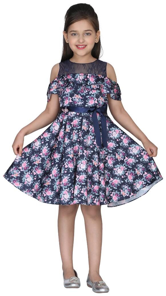 

Cutecumber Blue Satin Sleeveless Knee Length Princess Frock ( Pack of 1 )