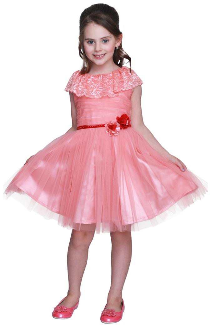 

Cutecumber Baby girl Net Solid Princess frock - Orange