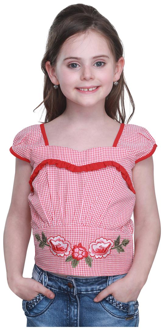 

Cutecumber Girl Cotton Solid Top - Red