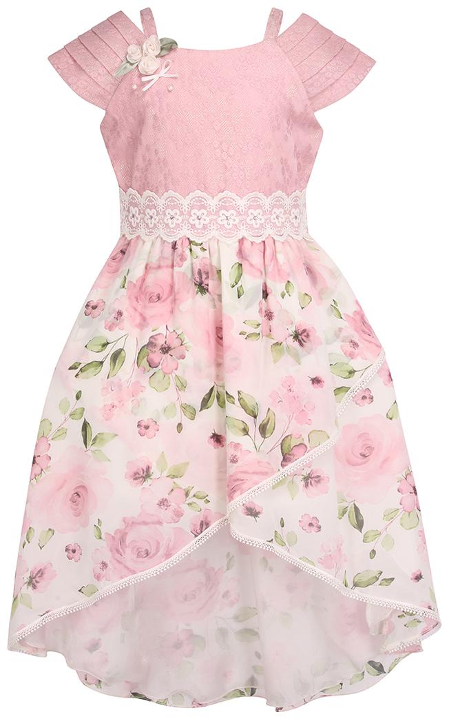 

Cutecumber Pink Georgette Short Sleeves Knee Length Princess Frock ( Pack of 1 )