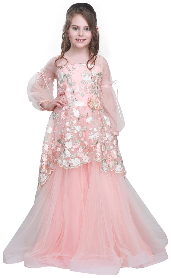 

Cutecumber Baby girl Net Embellished Princess frock - Pink
