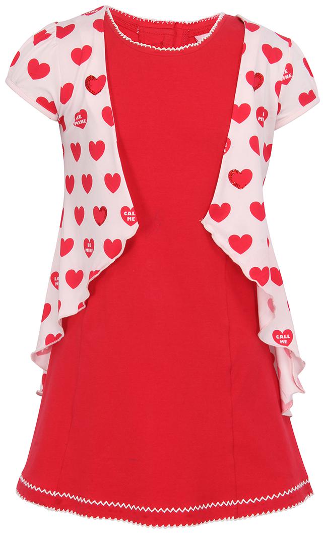 

Cutecumber Red White Polyester Short Sleeves Knee Length Princess Frock ( Pack of 1 )