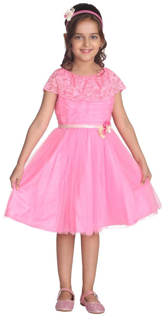 

Cutecumber Pink Net Sleeveless Knee Length Princess Frock ( Pack of 2 )