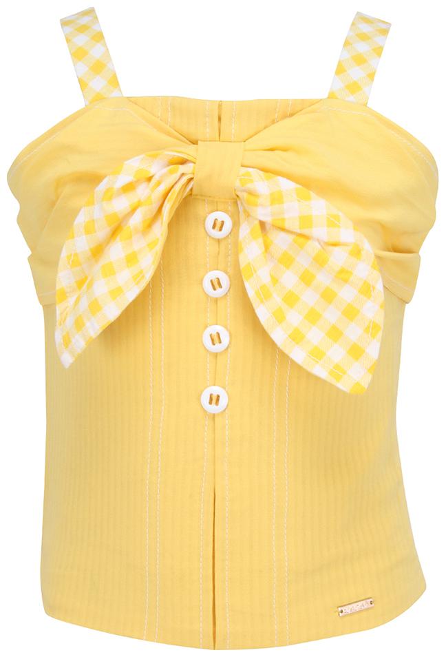 

Cutecumber Girl Georgette Embellished Top - Yellow