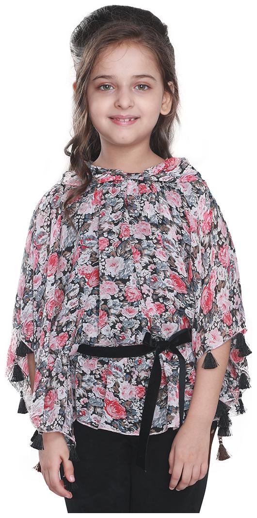 

Cutecumber Georgette Solid Top for Baby Girl - Black