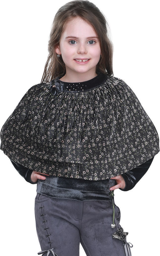 

Cutecumber Girl Polyester Solid Top - Grey