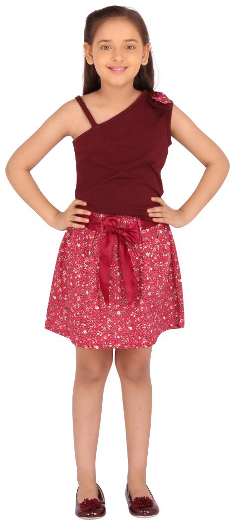 

Cutecumber Baby girl Top bottom set - Maroon Pink