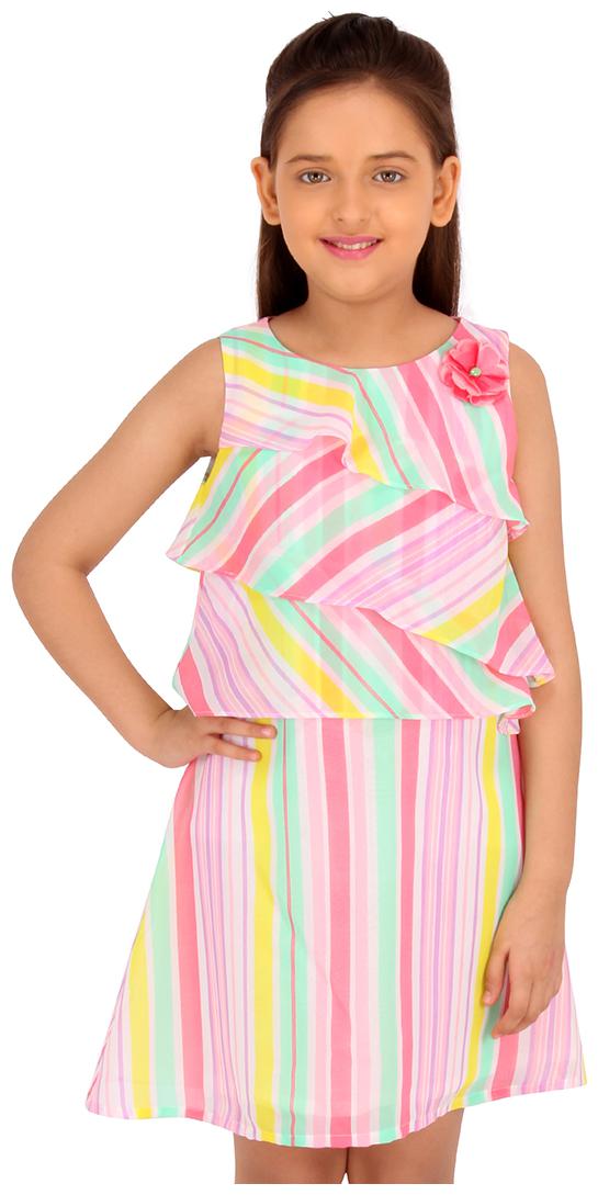 

Cutecumber Multi Georgette Sleeveless Knee Length Princess Frock ( Pack of 1 )