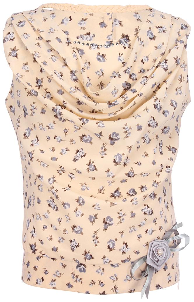 

Cutecumber Girl Georgette Printed Top - Cream