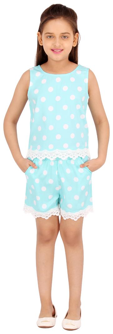

Cutecumber Girl Polyester Top Bottom Set - Green