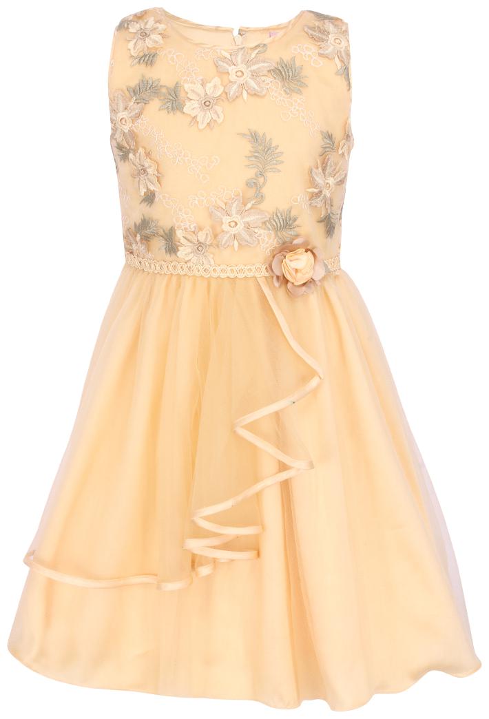 

Cutecumber Beige Net Sleeveless Knee Length Princess Frock ( Pack of 1 )