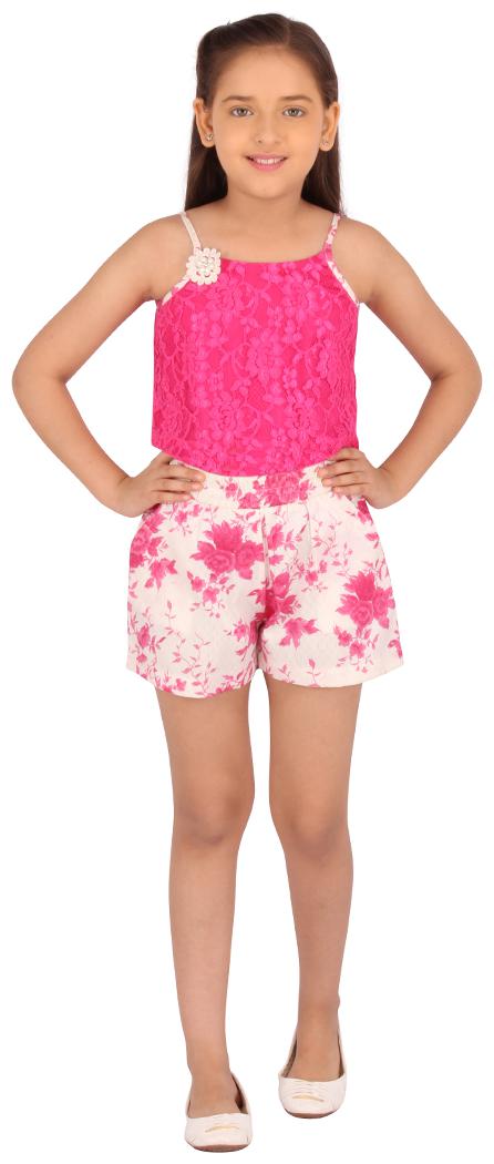

Cutecumber Girl Lace Top Bottom Set - Pink