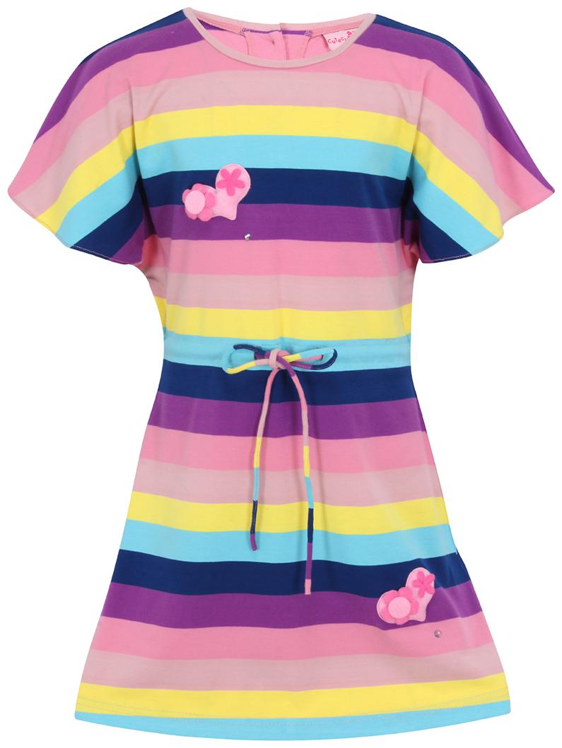 

Cutecumber Pink Cotton Short Sleeves Knee Length Princess Frock ( Pack of 1 )