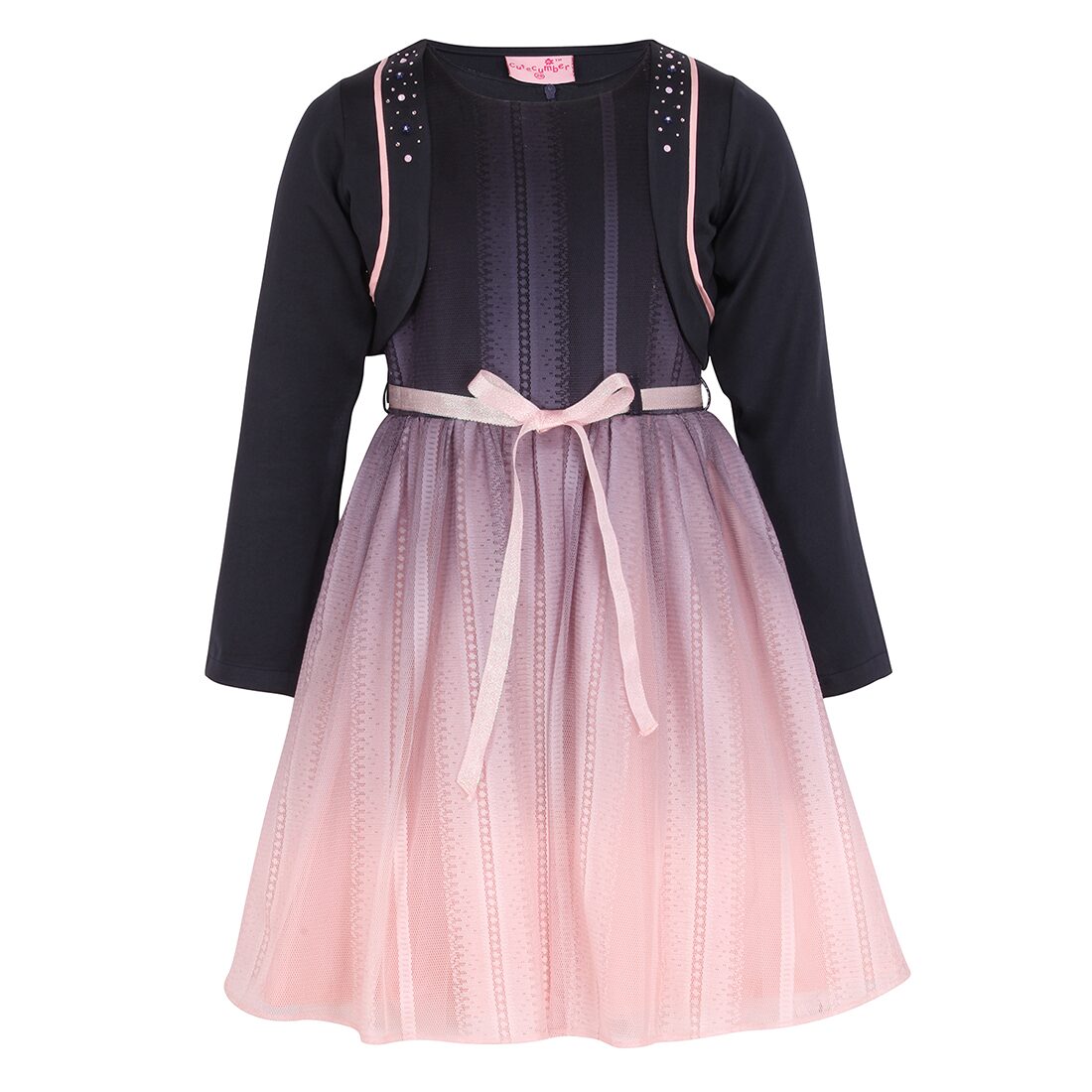 

Cutecumber Pink Lace Full Sleeves Knee Length Princess Frock ( Pack of 1 )