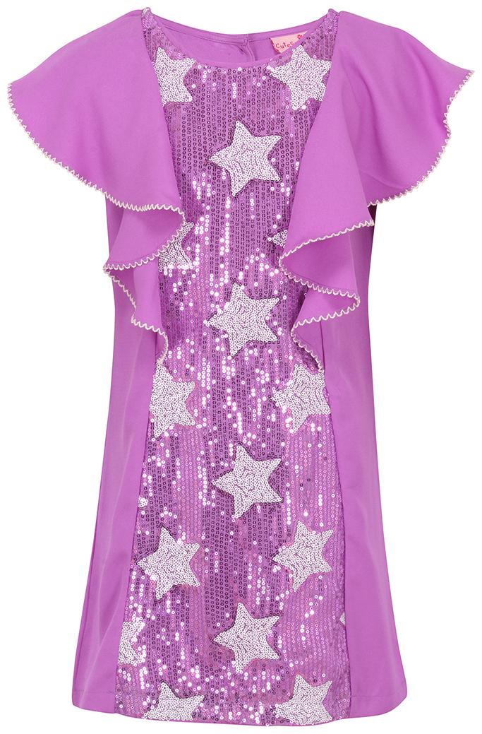 

Cutecumber Purple Georgette Sleeveless Knee Length Princess Frock ( Pack of 1 )