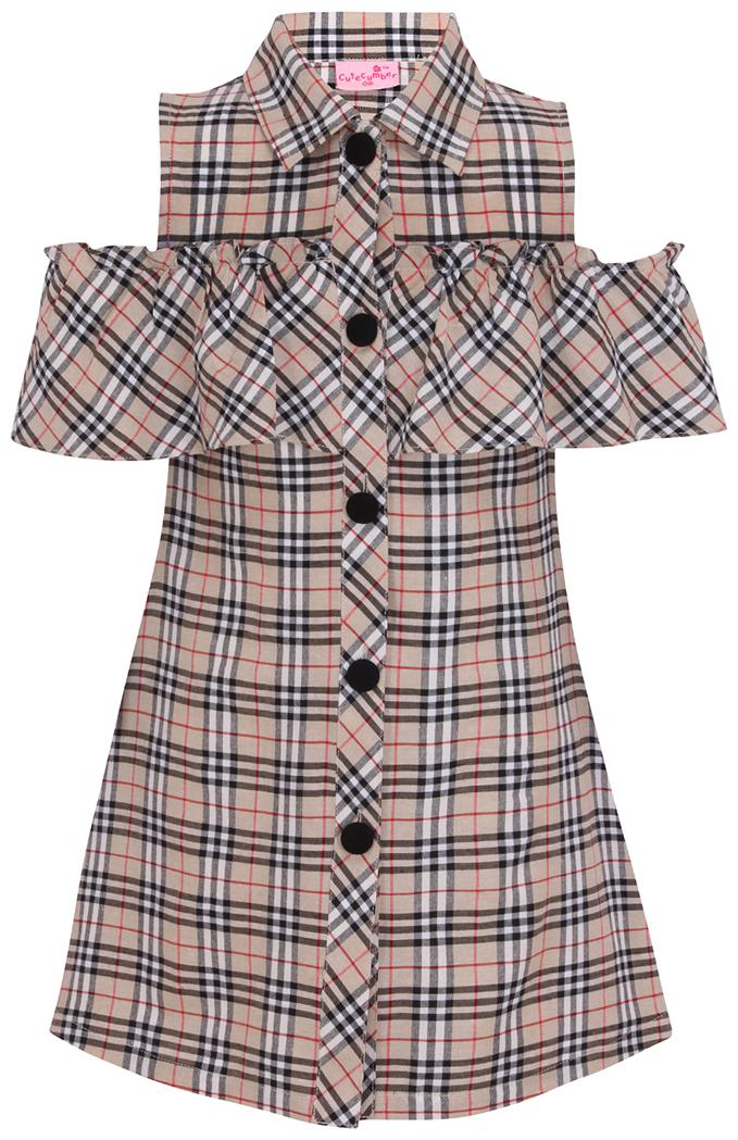 

Cutecumber Beige Polyester Sleeveless Knee Length Princess Frock ( Pack of 1 )