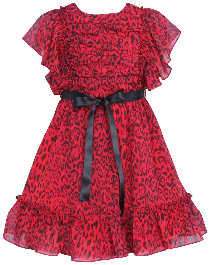 

Cutecumber Red Georgette Short Sleeves Knee Length Princess Frock ( Pack of 1 )