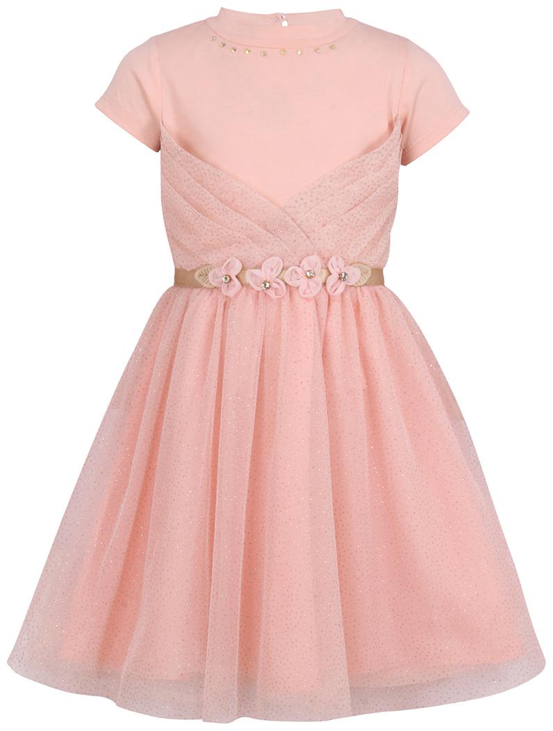 

Cutecumber Pink Net Short Sleeves Knee Length Princess Frock ( Pack of 1 )