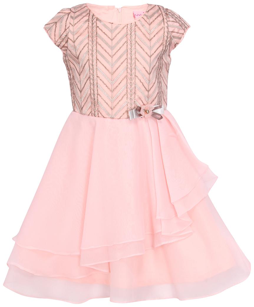 

Cutecumber Pink Polyester Short Sleeves Knee Length Princess Frock ( Pack of 1 )