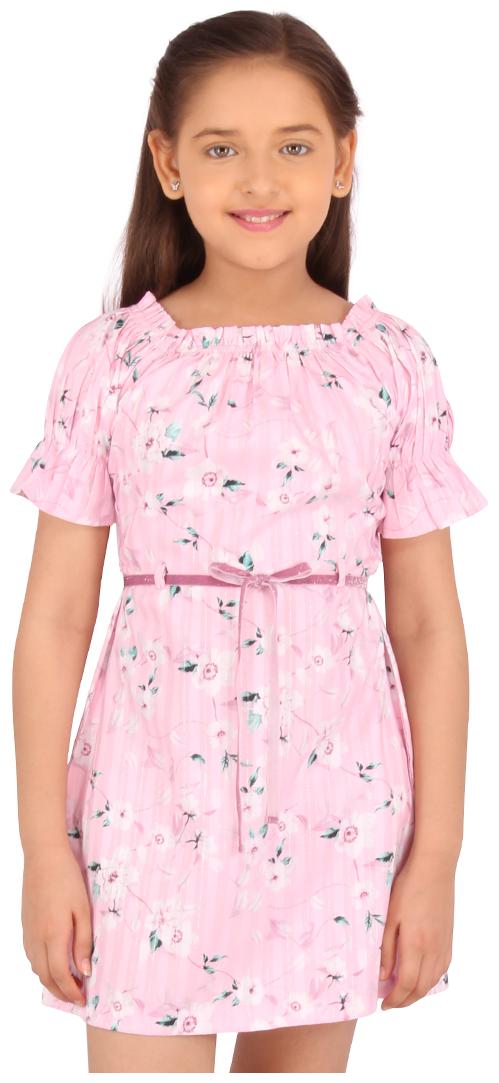 

Cutecumber Pink Satin Short Sleeves Knee Length Princess Frock ( Pack of 1 )