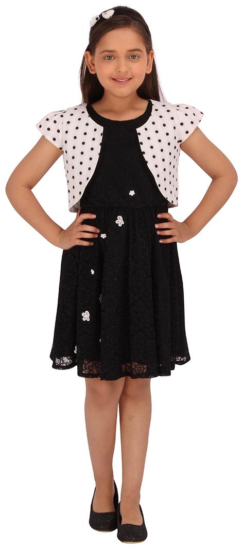 

Cutecumber White Lace Sleeveless Knee Length Princess Frock ( Pack of 1 )