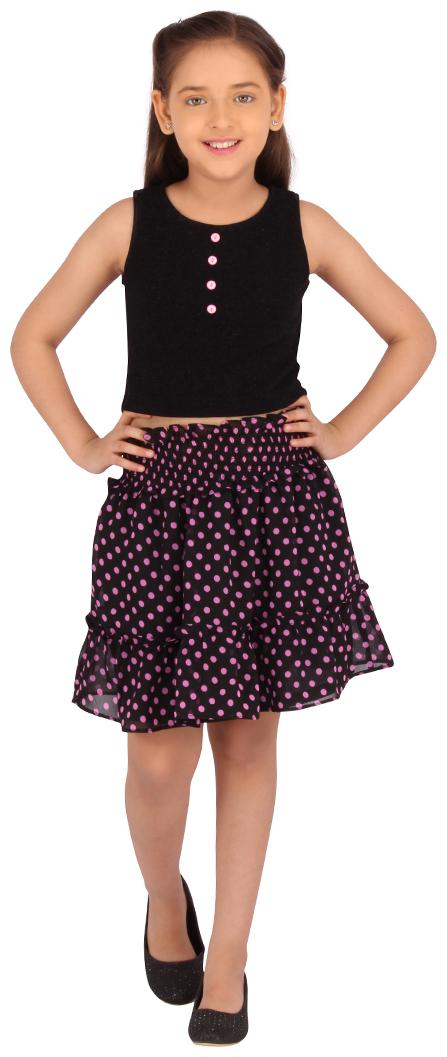 

Cutecumber Girl Knitted Top Bottom Set - Black
