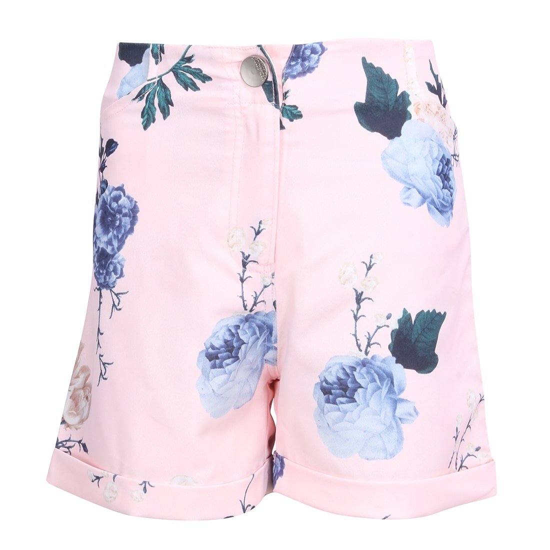 

Cutecumber Girl Georgette Floral Regular shorts - Pink