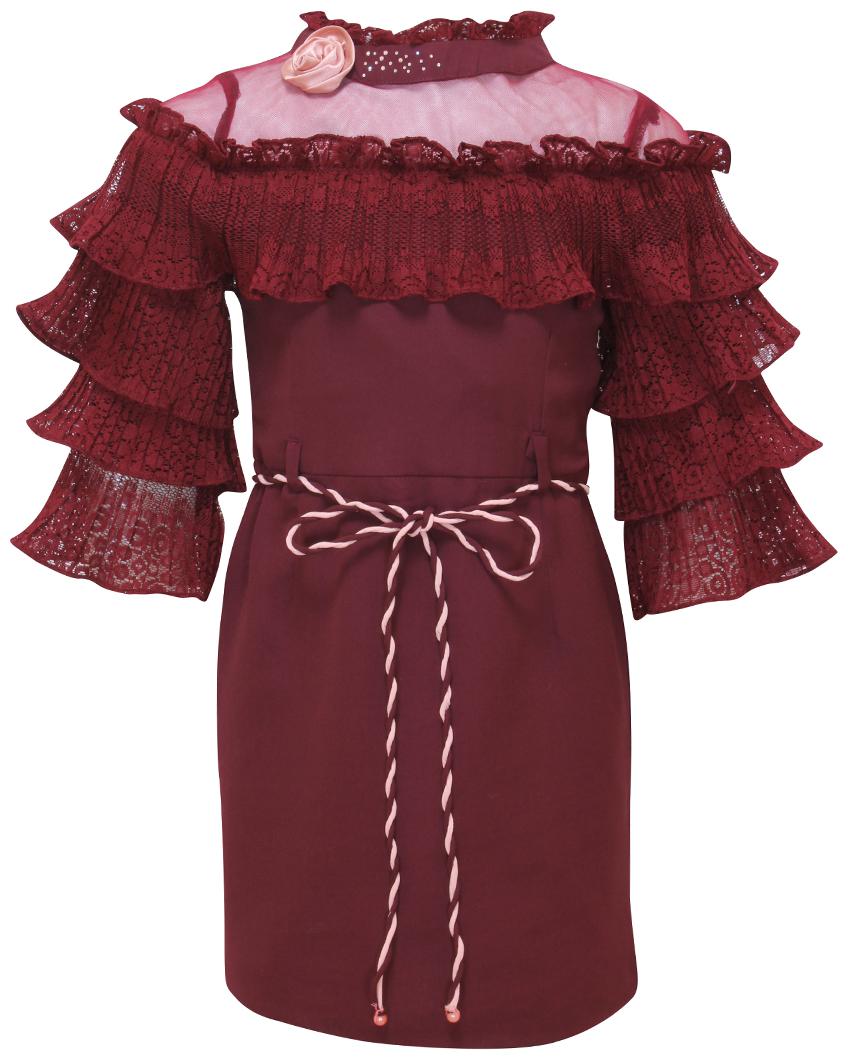 

Cutecumber Maroon Georgette Full Sleeves Knee Length Princess Frock ( Pack of 1 )