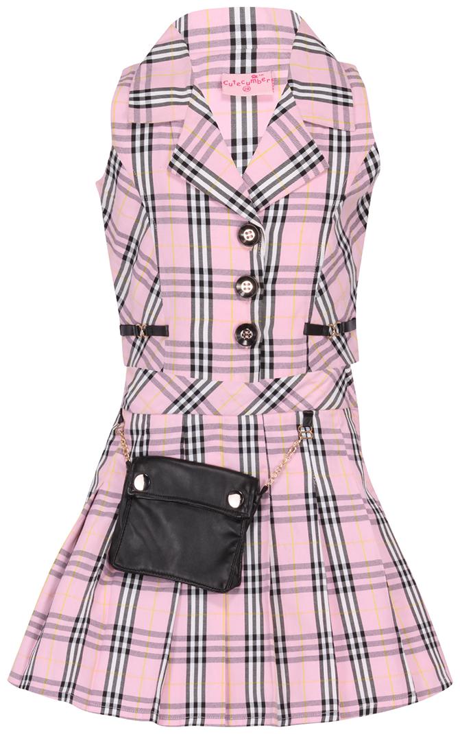 

Cutecumber Girl Cotton Top Bottom Set - Pink
