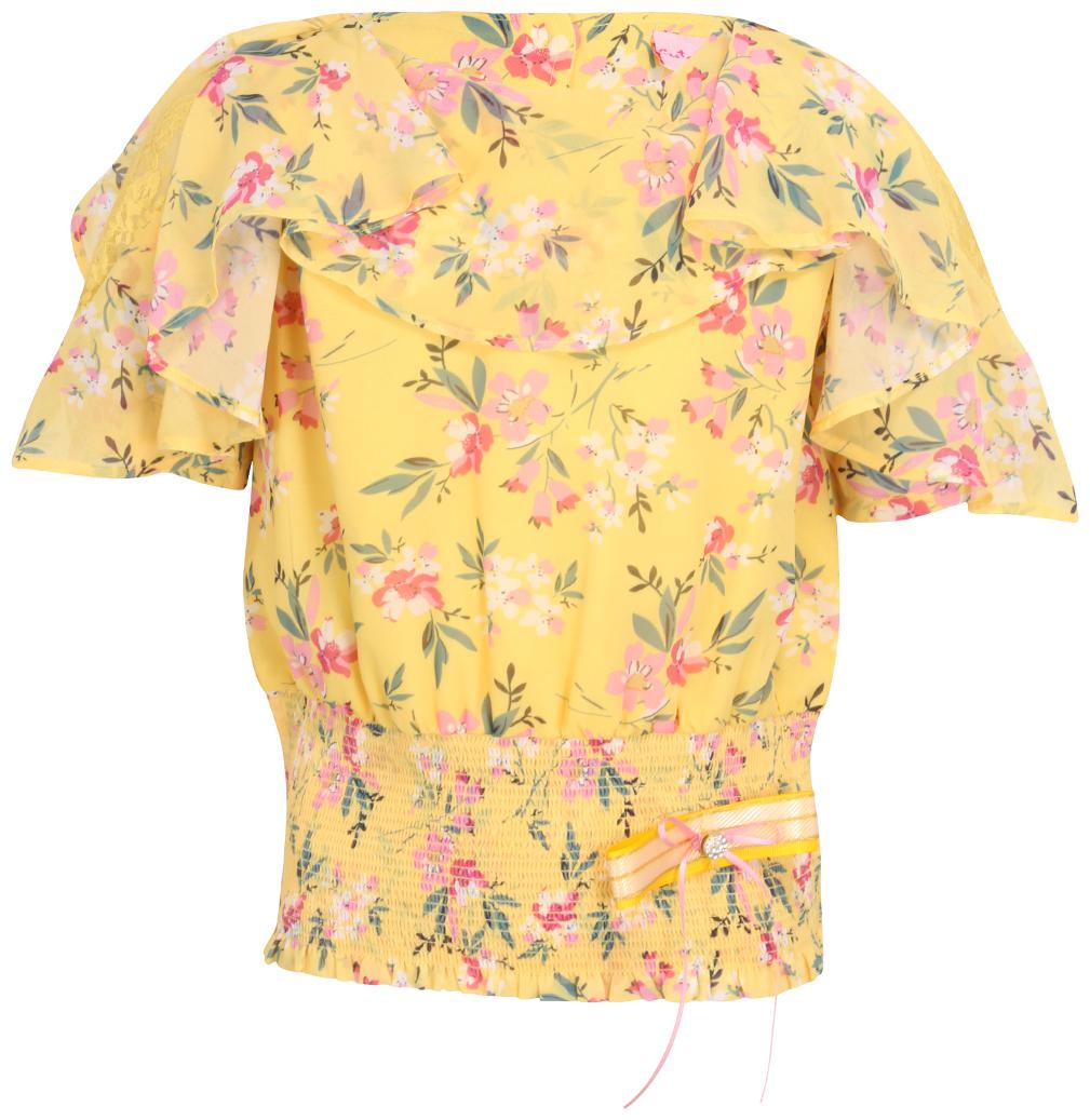 

Cutecumber Girl Georgette Floral Top - Yellow