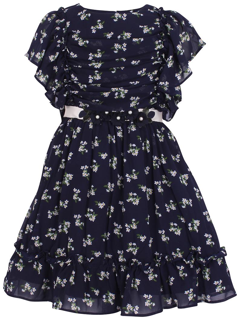 

Cutecumber Blue Georgette Short Sleeves Knee Length Princess Frock ( Pack of 1 )
