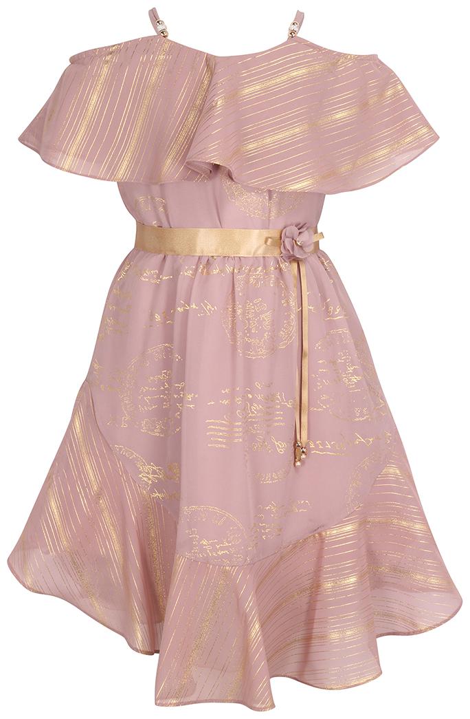 

Cutecumber Pink Georgette Sleeveless Knee Length Princess Frock ( Pack of 1 )