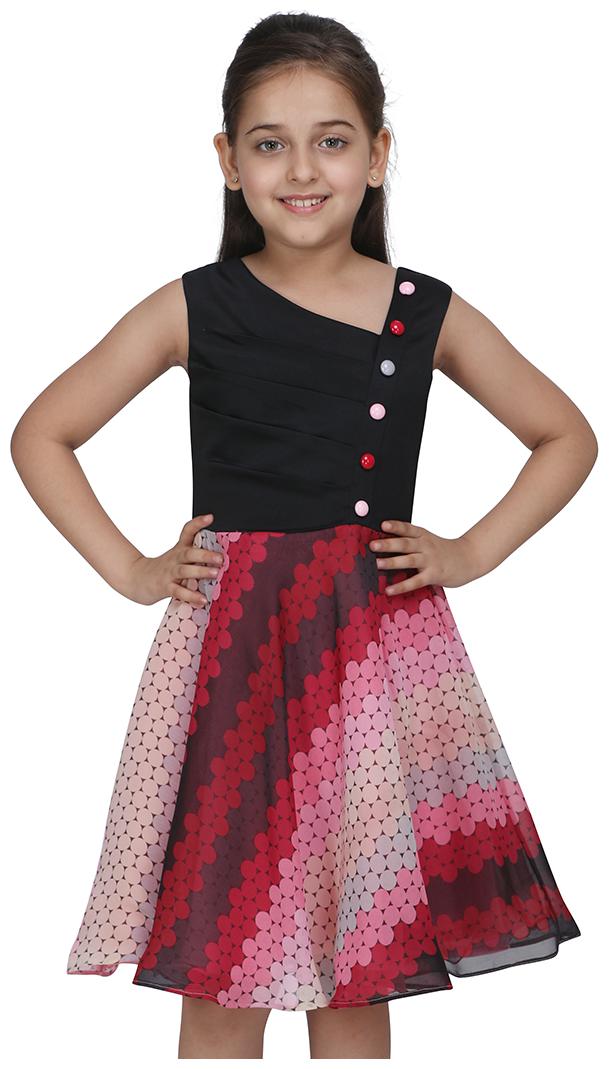 

Cutecumber Black Georgette Sleeveless Knee Length Princess Frock ( Pack of 1 )