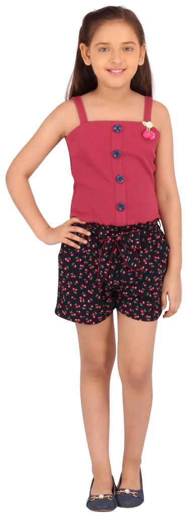 

Cutecumber Girl Knitted Top Bottom Set - Maroon