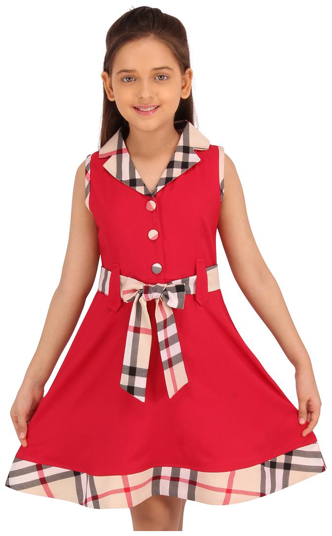 

Cutecumber Red Georgette Sleeveless Knee Length Princess Frock ( Pack of 1 )