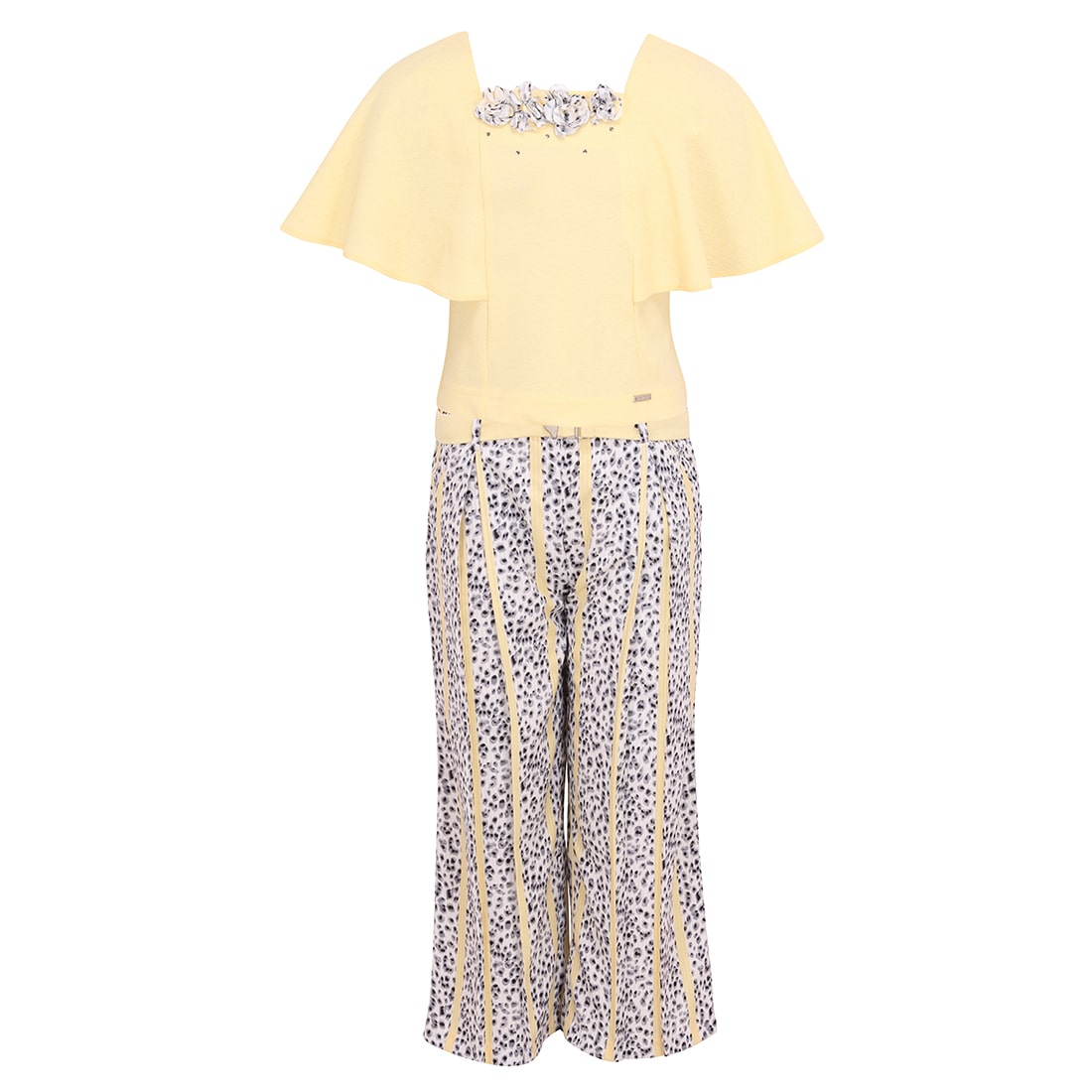 

Cutecumber Girl Polyester Top Bottom Set - Yellow