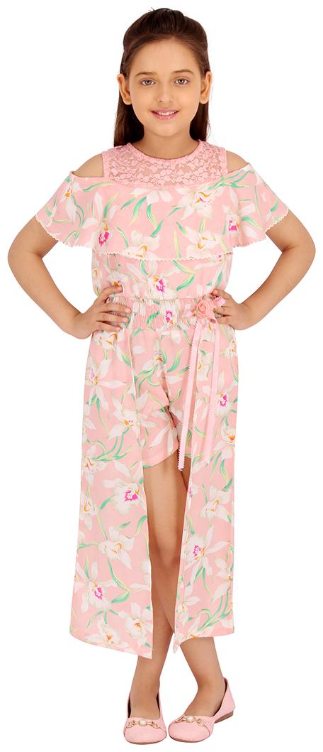 

Cutecumber Pink Georgette Sleeveless Knee Length Princess Frock ( Pack of 1 )