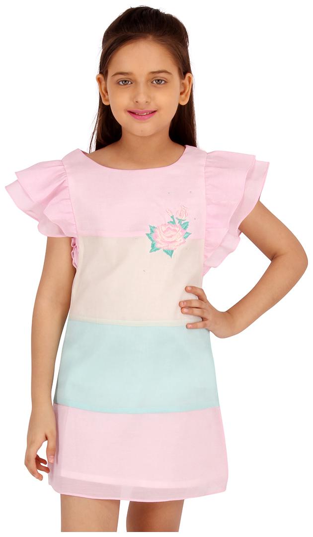 

Cutecumber Multi Polyester Short Sleeves Knee Length Princess Frock ( Pack of 1 )