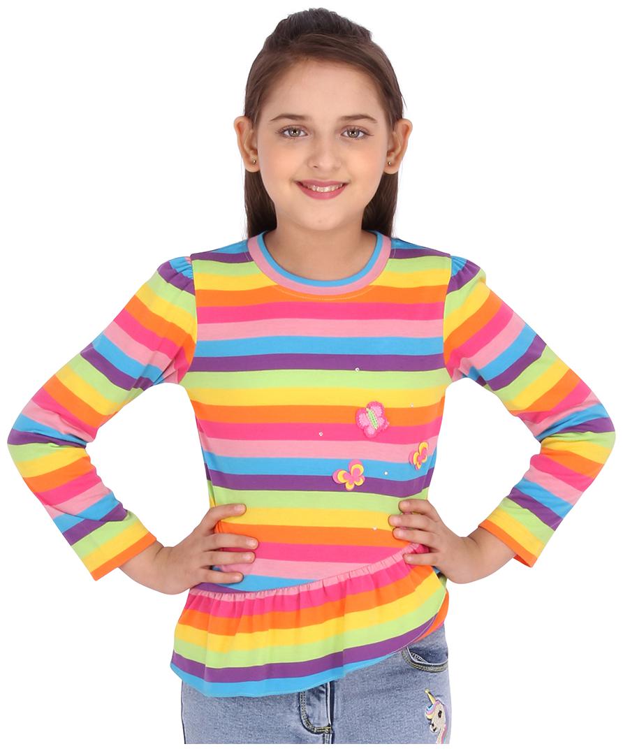 

Cutecumber Girl Knitted Striped Top - Multi