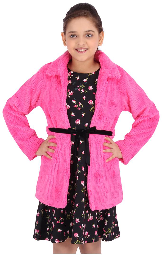 

Cutecumber Baby girl Polyester Printed Princess frock - Pink