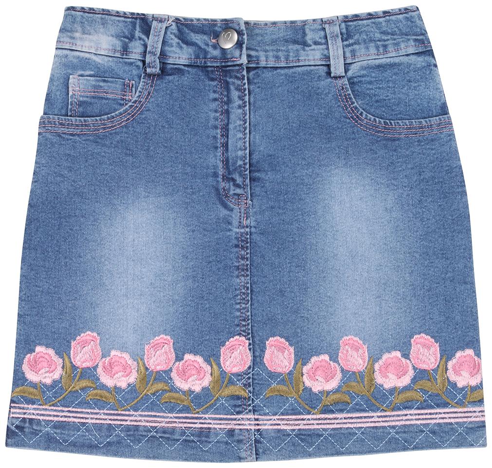 

Cutecumber Baby girl Denim Printed Skirt - Blue