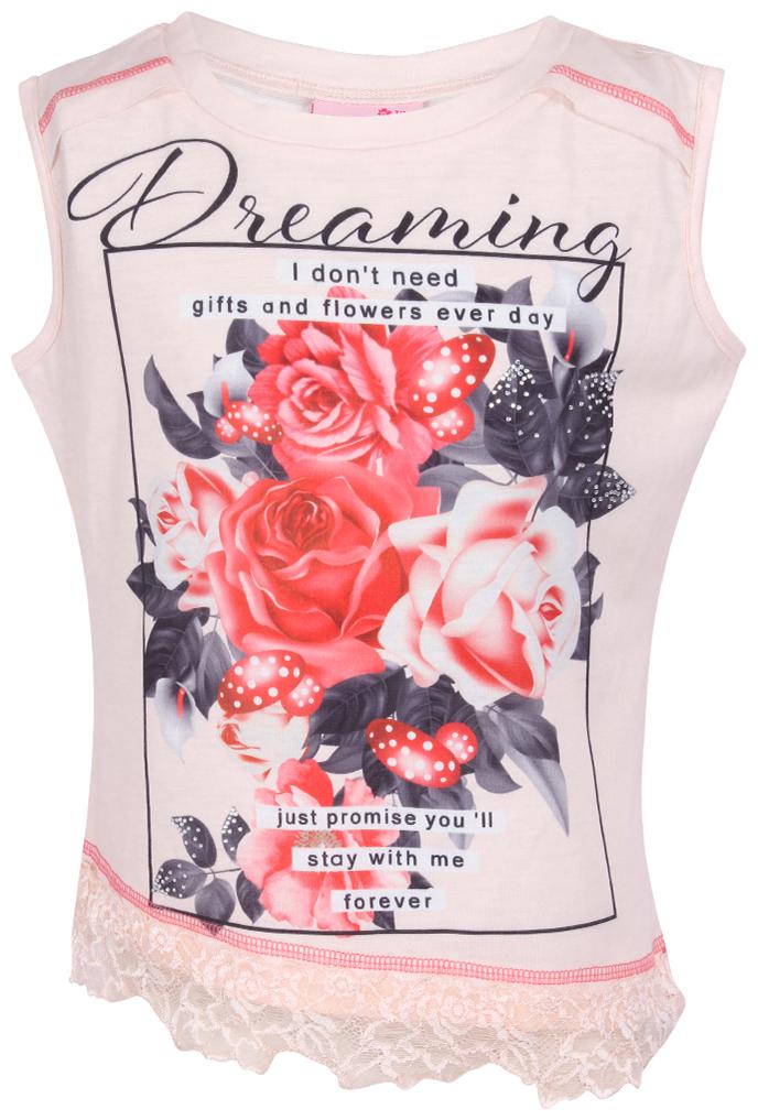 

Cutecumber Girl Knitted Printed Top - Pink
