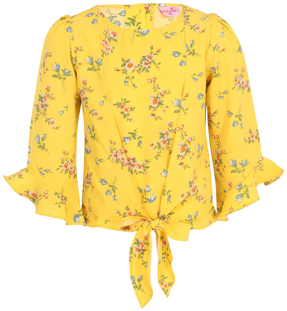 

Cutecumber Girl Georgette Floral Top - Yellow