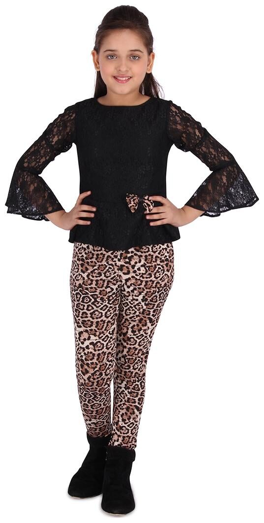 

Cutecumber Baby girl Top bottom set - Black