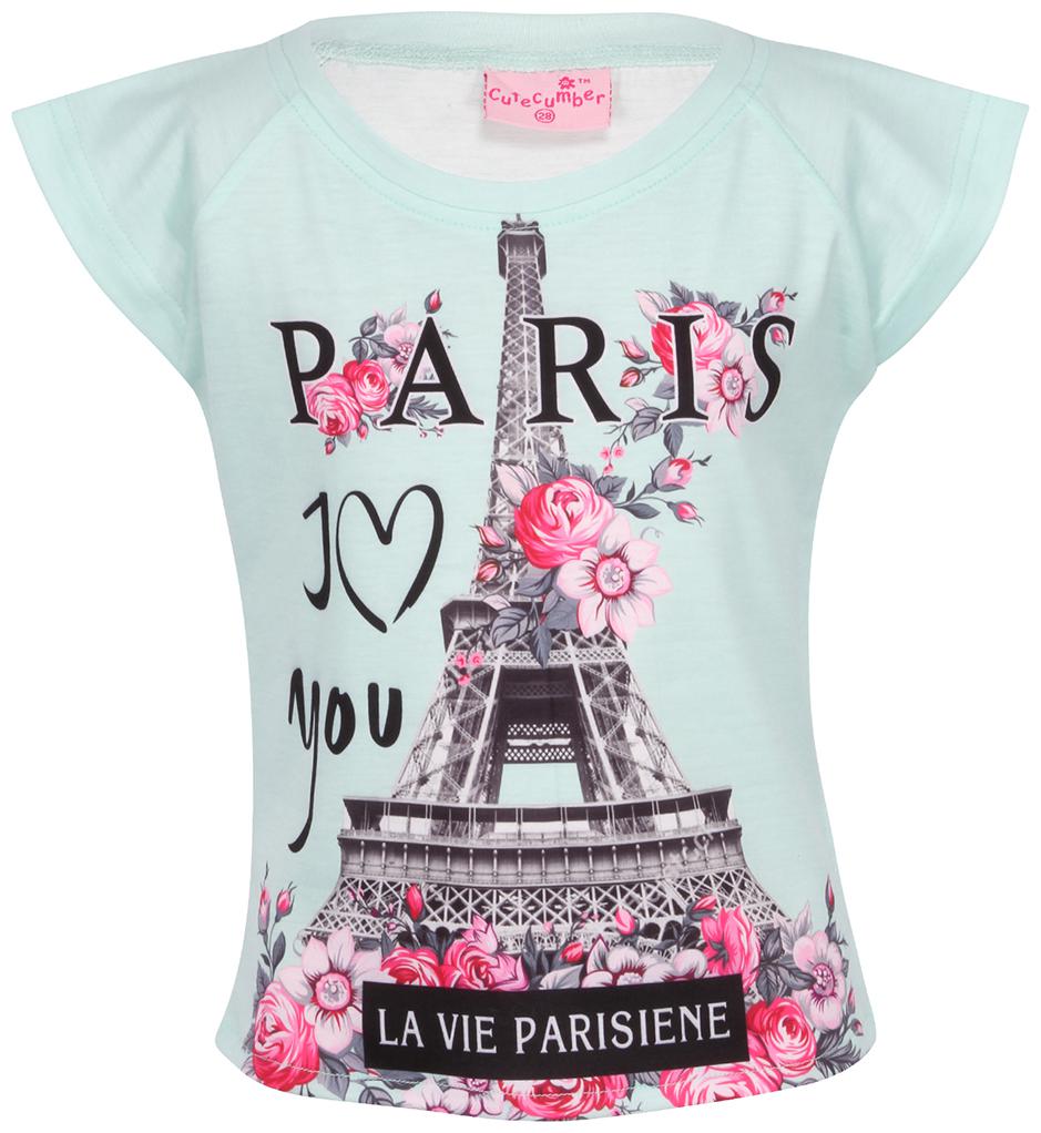 

Cutecumber Girl Knitted Printed T shirt - Green